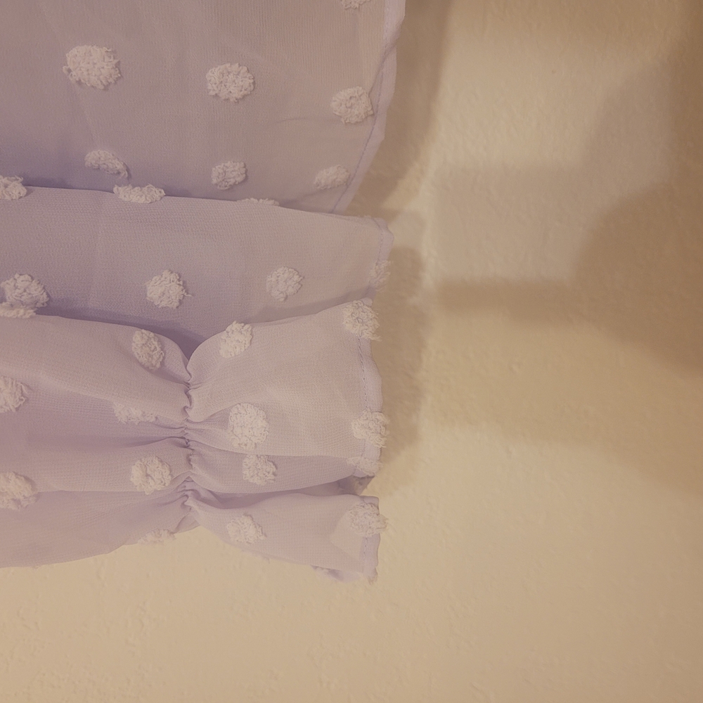 Lavender Ruffle Blouse - Picture 2 of 5